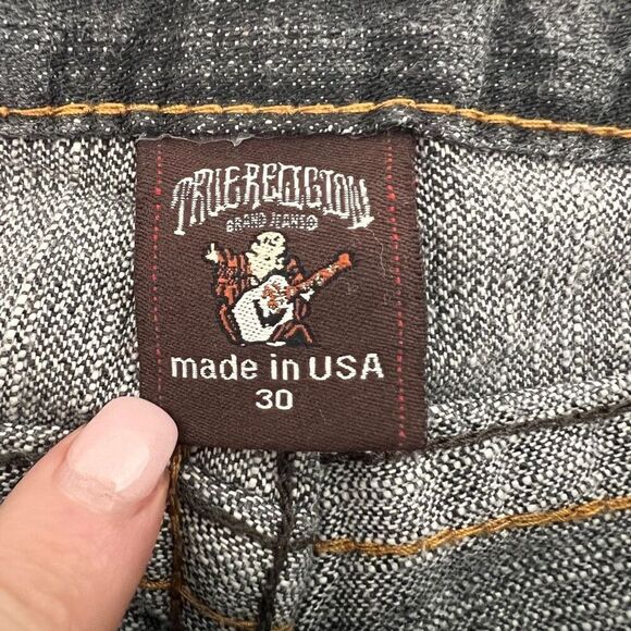 True Religion Women's 30 NWT Vintage Y2K 2004 JOEY Gray Wash Boot Cut Jeans - Picture 8 of 12